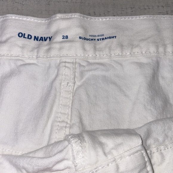 Old Navy Shorts Denim High-Rise Slouchy White Straight Women's Size: 28 New - Picture 5 of 14